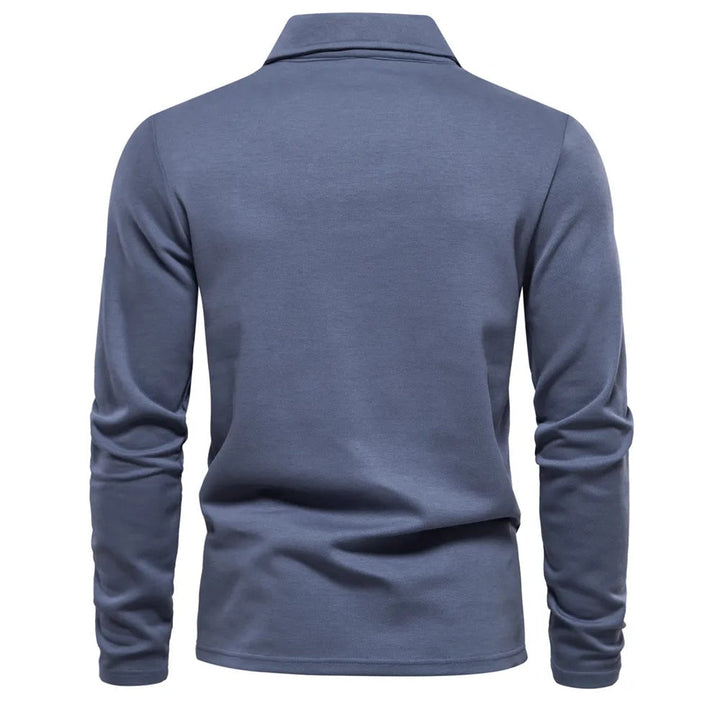 Casual Polo Sweater for Men – Long Sleeves - Stylish and Comfortable