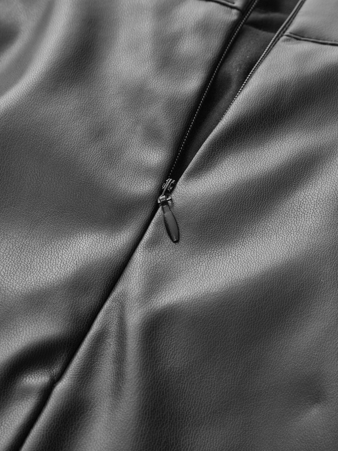 Leather Skirt for Women | Midi Skirt with Split and Ruffles - Isabella Bellucci