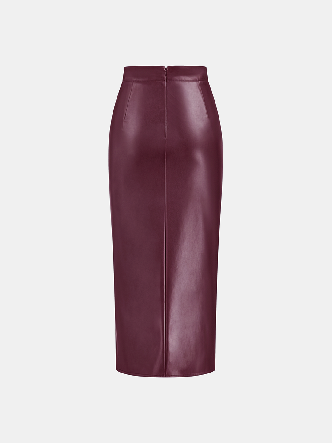 Leather Skirt for Women | Midi Skirt with Split and Ruffles - Isabella Bellucci