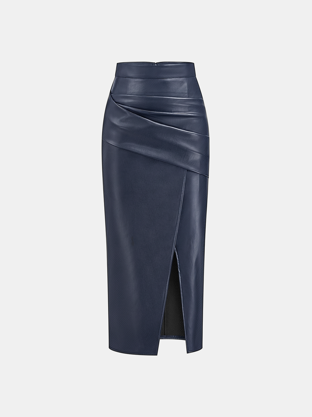 Leather Skirt for Women | Midi Skirt with Split and Ruffles - Isabella Bellucci