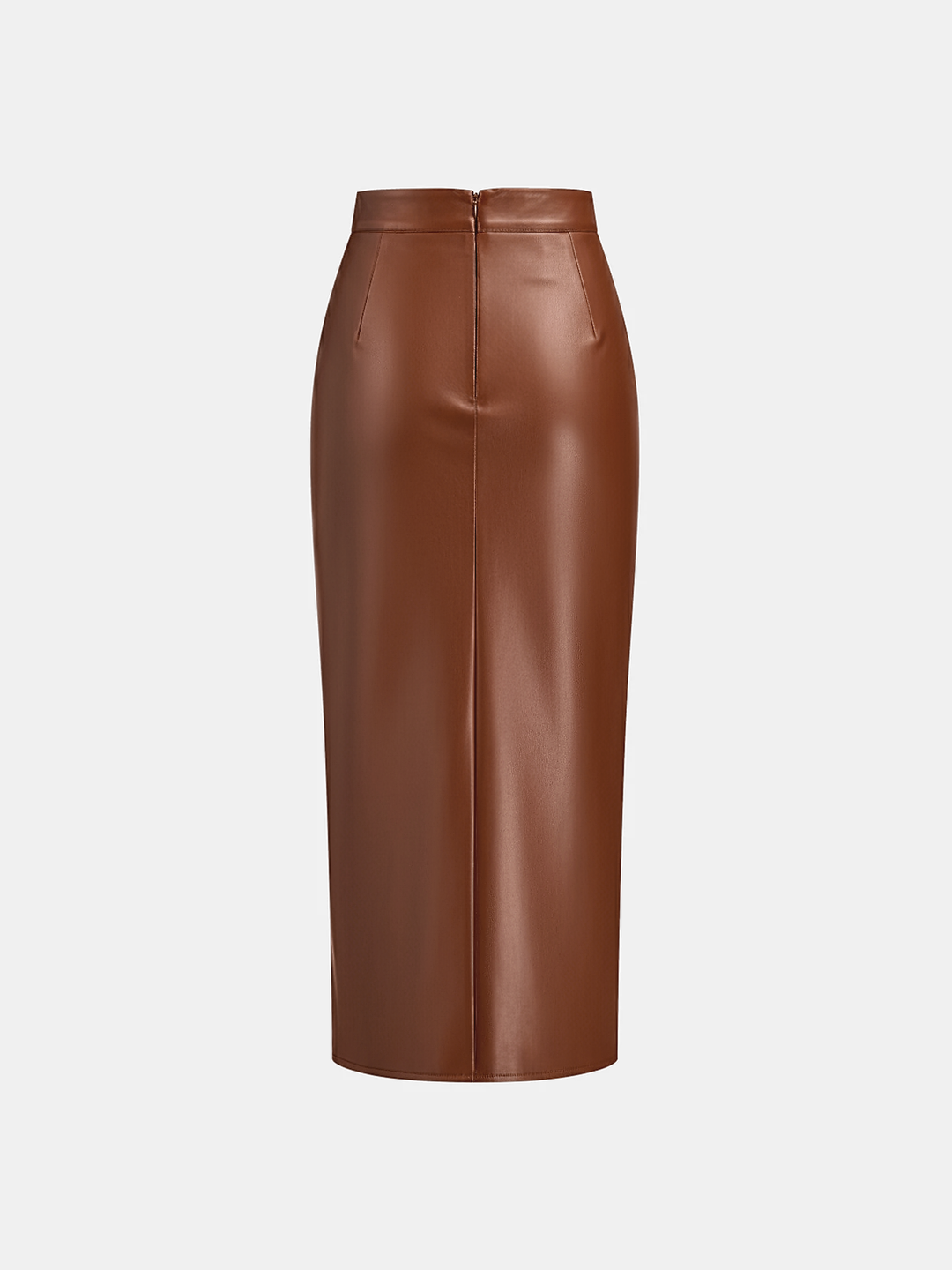 Leather Skirt for Women | Midi Skirt with Split and Ruffles - Isabella Bellucci