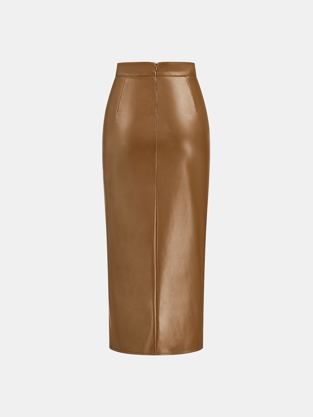 Leather Skirt for Women | Midi Skirt with Split and Ruffles - Isabella Bellucci
