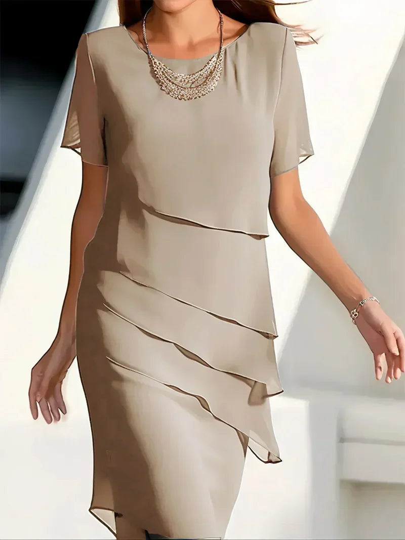 Demi - Stylish Layered Midi Dress