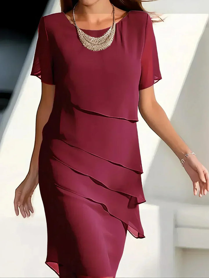 Demi - Stylish Layered Midi Dress