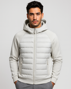 Men's Hooded Hybrid Softshell Jacket Lightweight Autumn Winter Layer