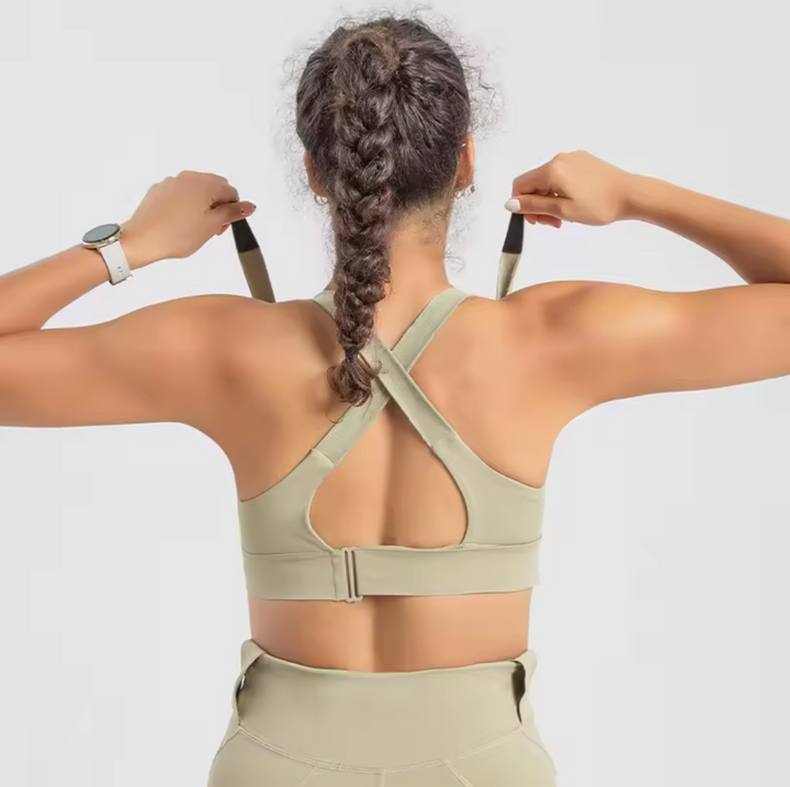 NOVA - High-Impact Front-Zip Sports Bra with Adjustable Straps and Seam-Detail Cups