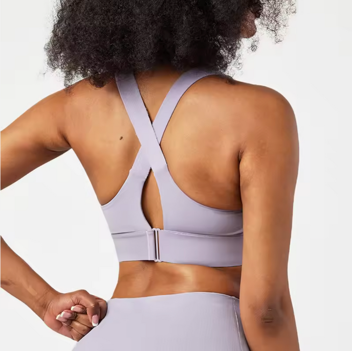 NOVA - High-Impact Front-Zip Sports Bra with Adjustable Straps and Seam-Detail Cups