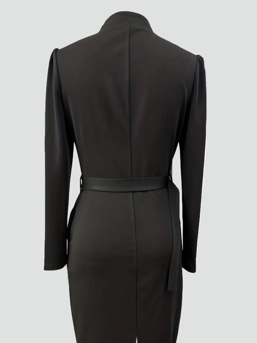 Business Midi Dress for Women with Belt and 3/4 Sleeves, Elegant and Flattering - Leonora Bianchi