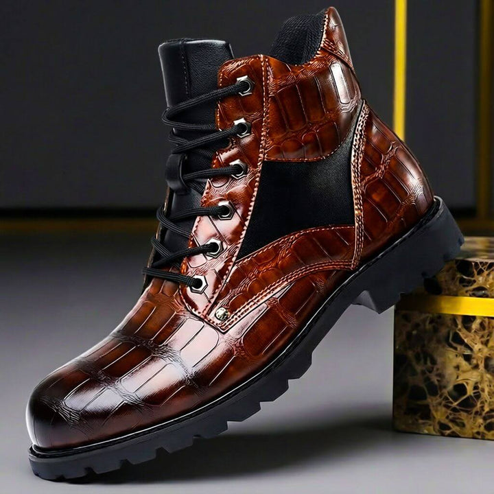 Mason | Embossed Leather Urban Boots