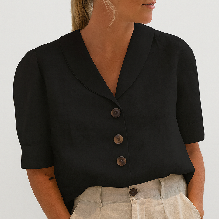 ELARA | LIGHTWEIGHT COTTON-LINEN CASUAL T-SHIRT FOR WOMEN