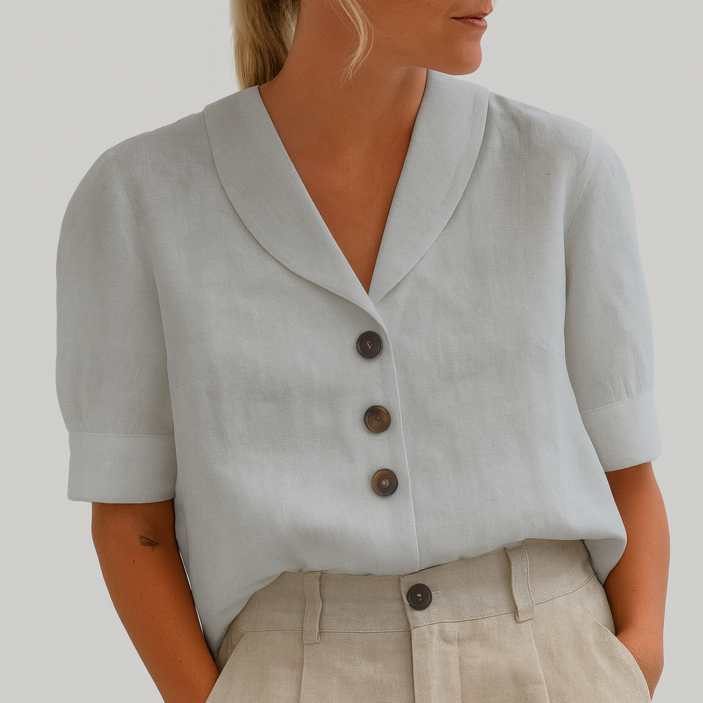 ELARA | LIGHTWEIGHT COTTON-LINEN CASUAL T-SHIRT FOR WOMEN
