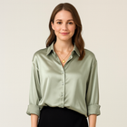 Luxurious Silk Blouse for Women – Elegant Vintage-Inspired Silk Top