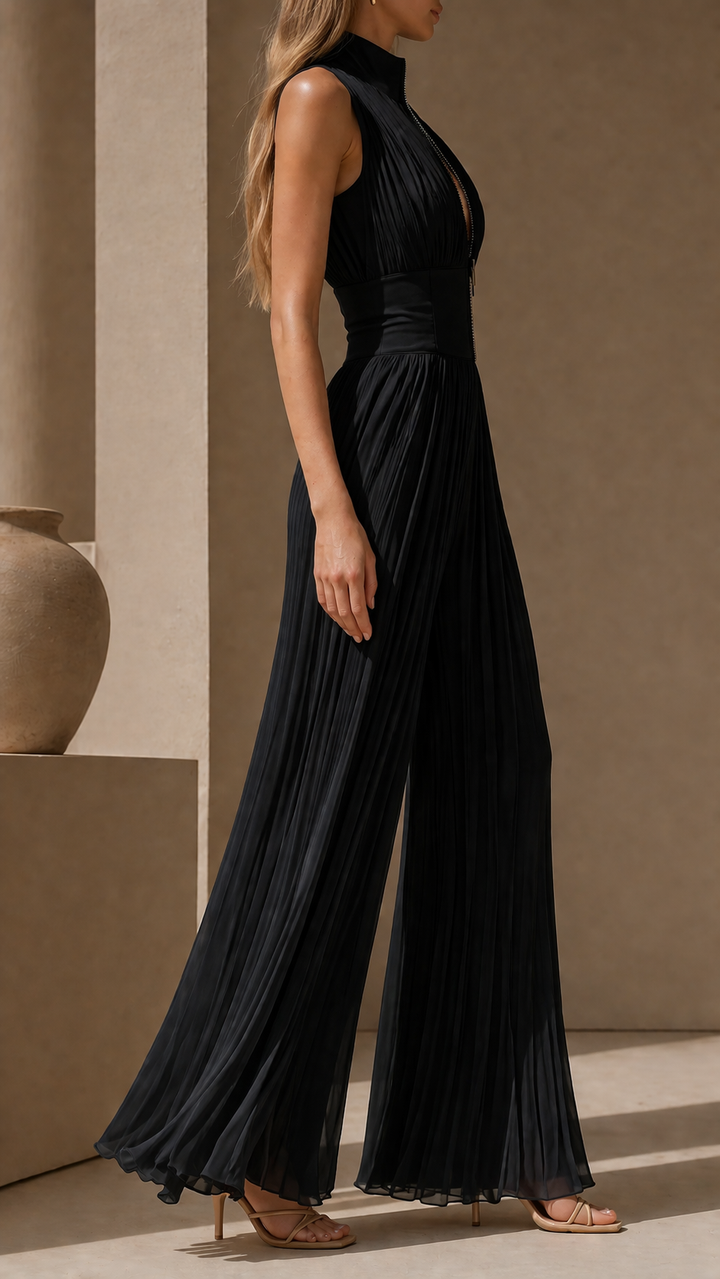 Vanya - Elegant Pleated Jumpsuit