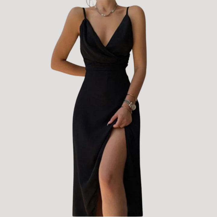 Women Wedding Guest Slit Maxi Dress
