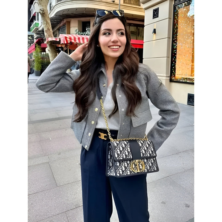 Cropped Overshirt Jacket with Flap Pockets