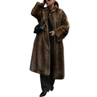 Ladies Long Trench Coat with Faux Fur
