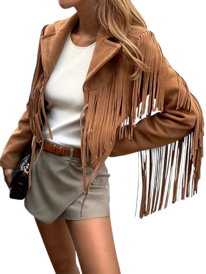 Fringed Suede Style Women&