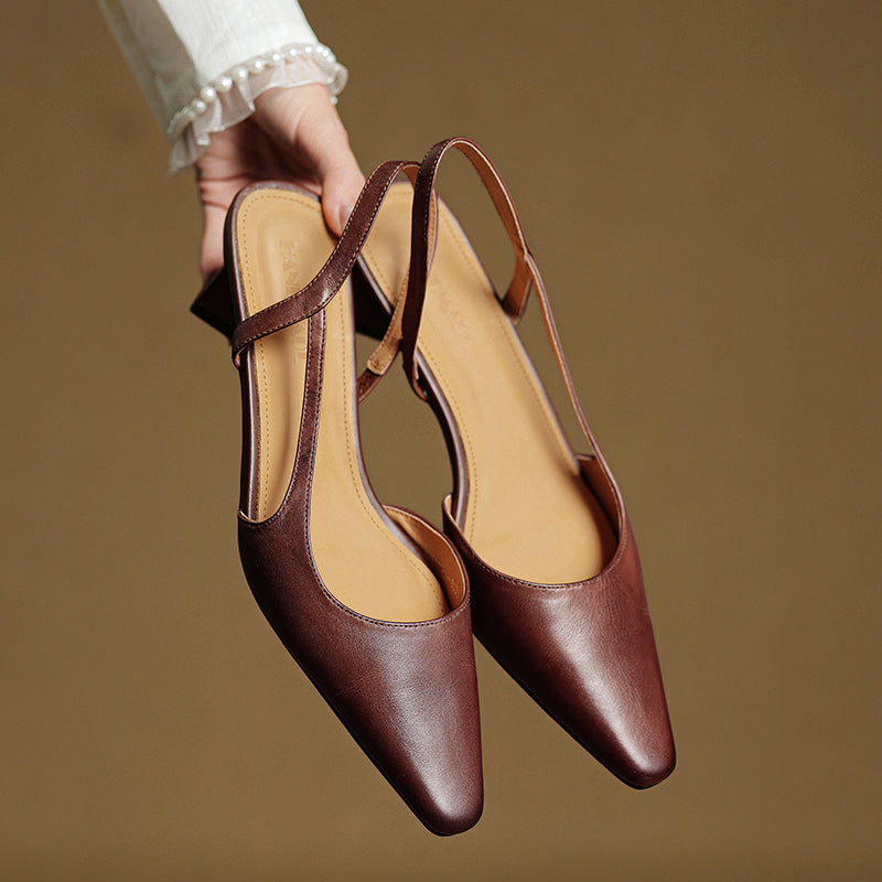 Camille Genuine Leather Heels