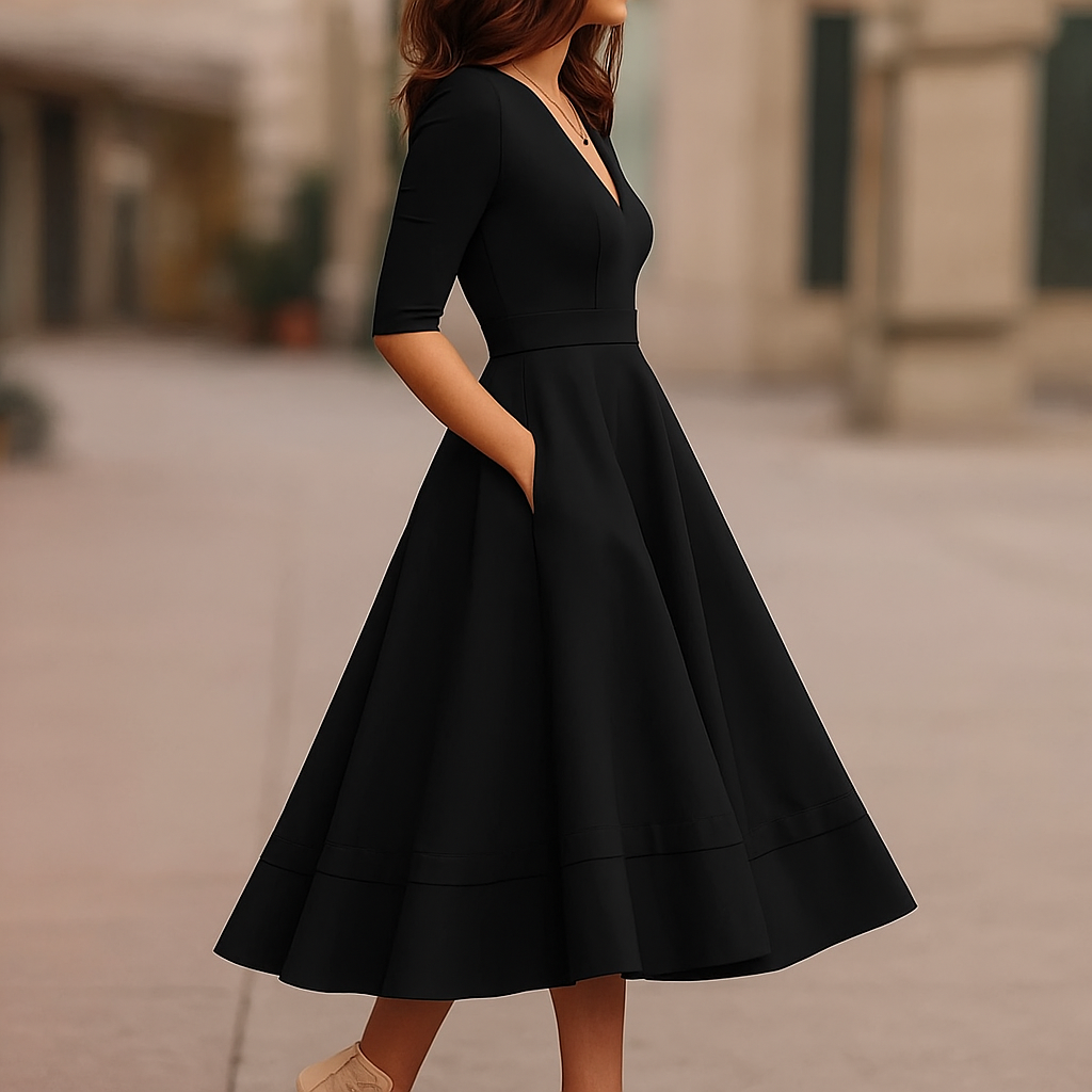 Lani | Elegant &amp; Retro-Inspired Midi Dress