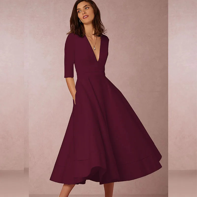 Lani | Elegant &amp; Retro-Inspired Midi Dress