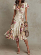Vina - Stylish Wrap Midi Dress