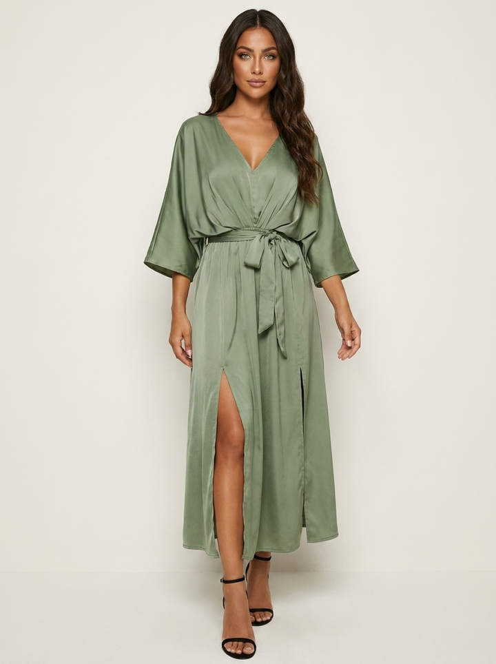 Isabella | Maxi Dress with Bow Belt