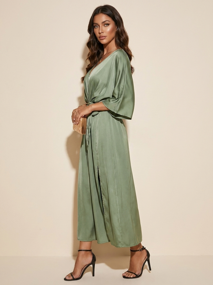 Isabella | Maxi Dress with Bow Belt