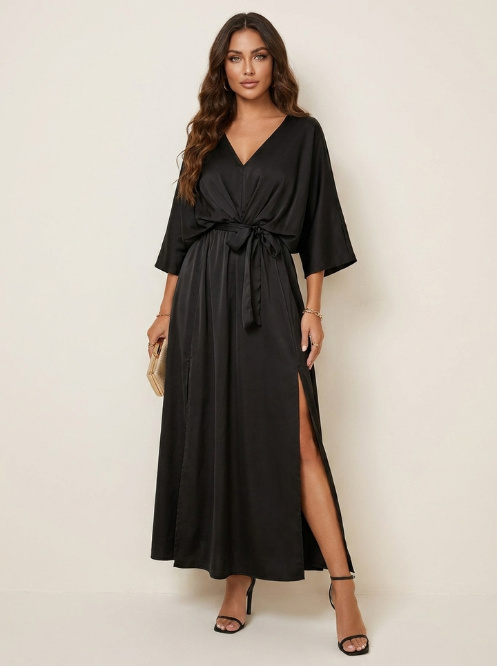 Isabella | Maxi Dress with Bow Belt