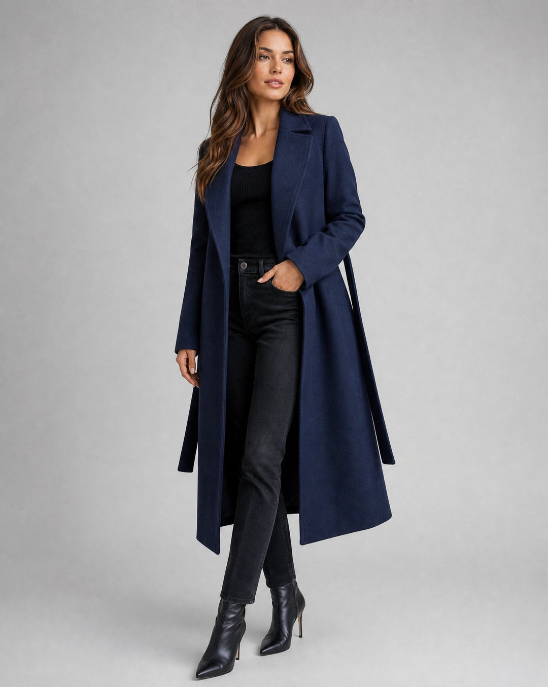Olivia | Elegant and Warm Wool-Blend Trench Coat