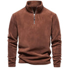 Men's Quarter Zip Fleece Sweatshirt Warm Casual Pullover