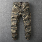 Ethan | Camouflage Print Men’s Cargo Trousers With Elastic Waist