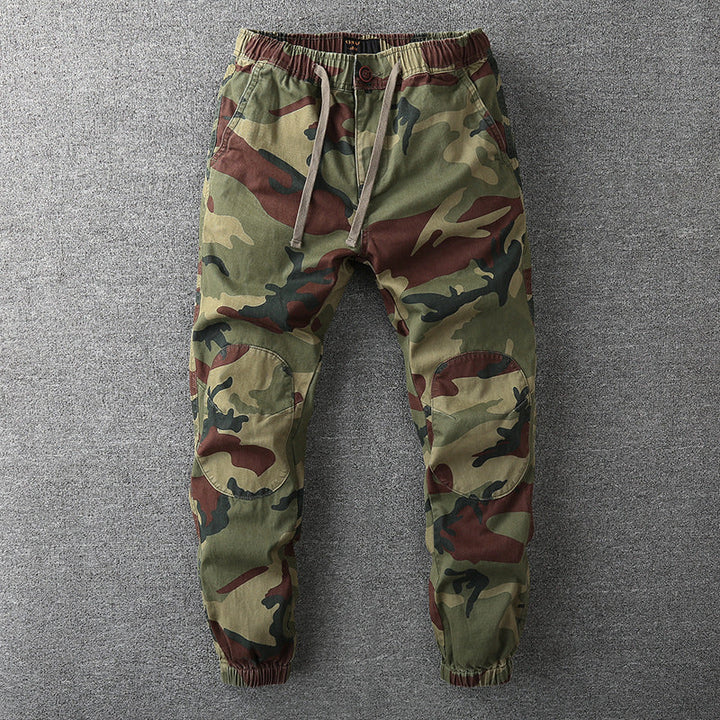 Ethan | Camouflage Print Men’s Cargo Trousers With Elastic Waist