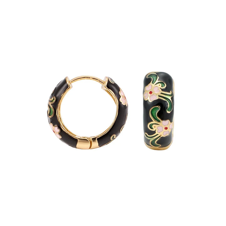 Leilani Floral Hoop Earrings