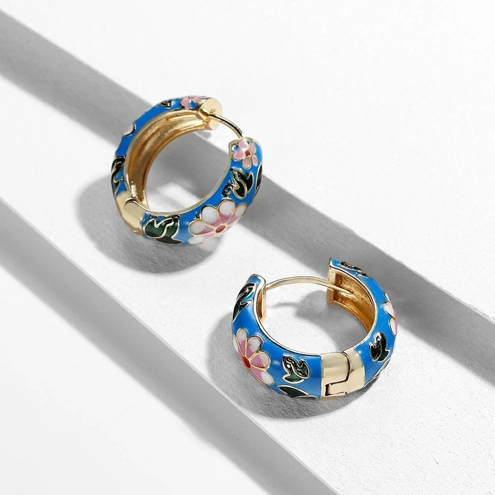 Leilani Floral Hoop Earrings