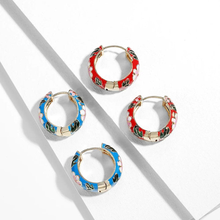 Leilani Floral Hoop Earrings