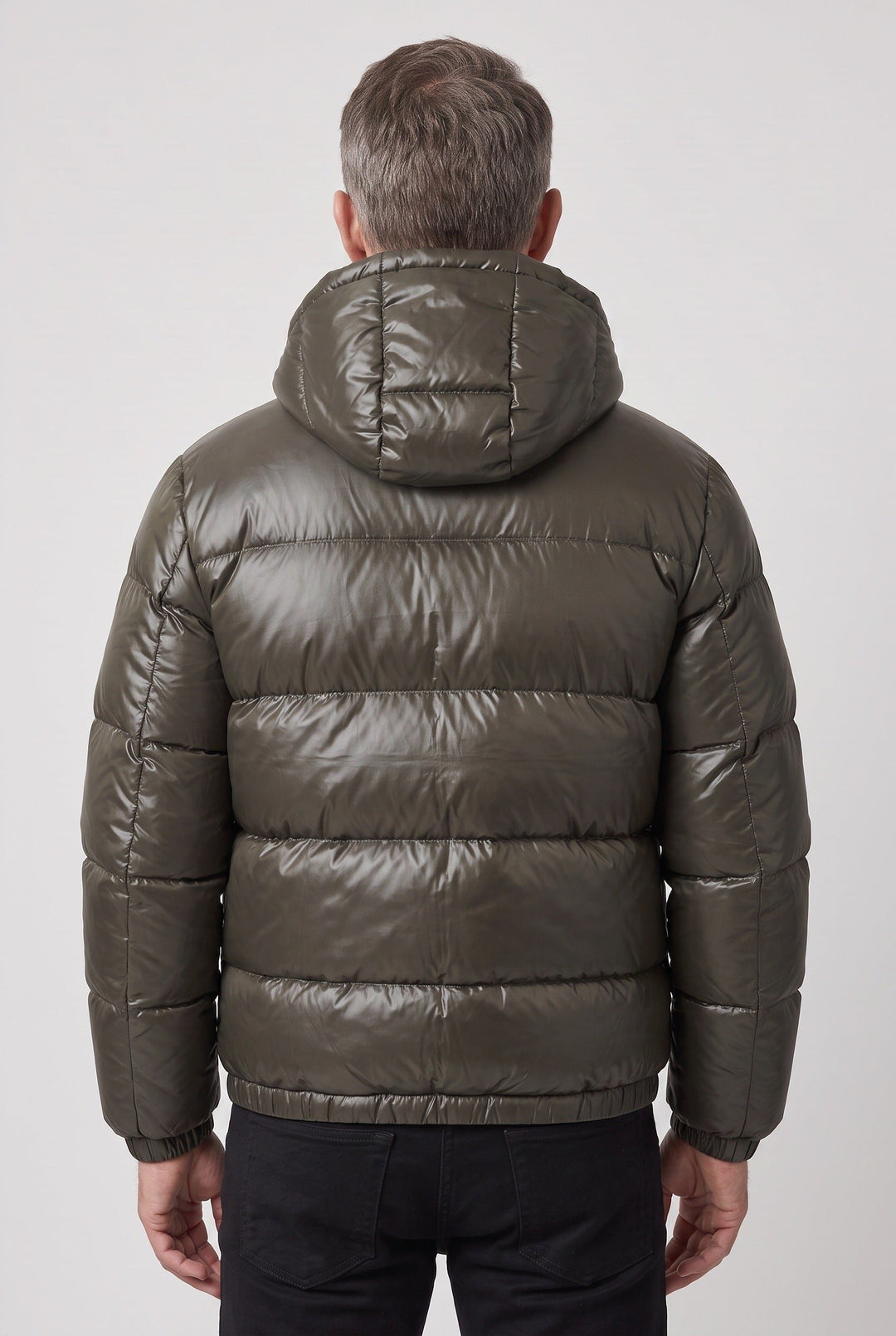 Jacket Men - Hooded Puffer Jacket with Full Zip
