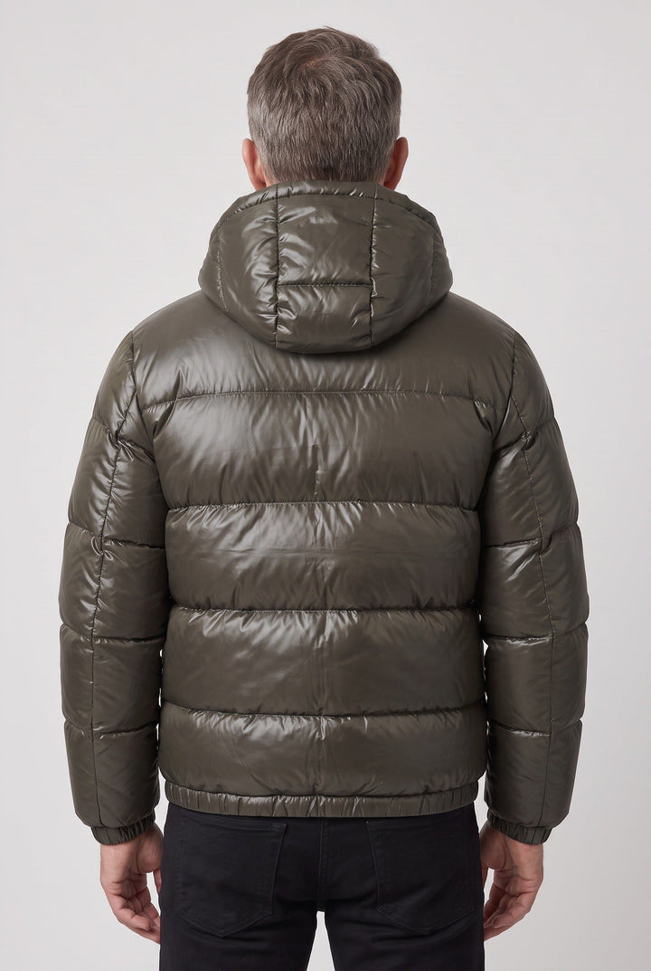 Jacket Men - Hooded Puffer Jacket with Full Zip