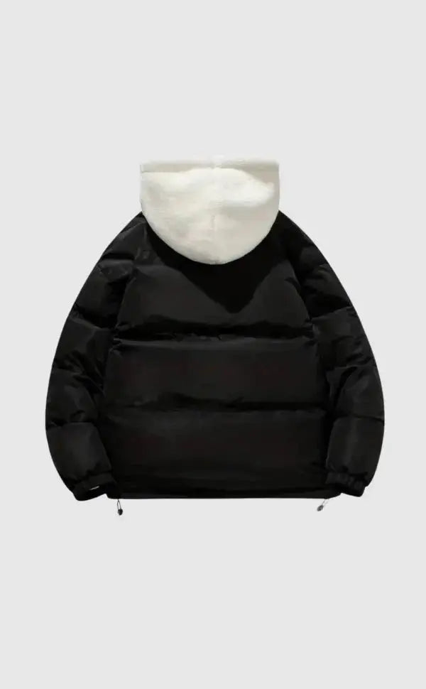 Hooded Quilted Winter Jacket with Plush Lining