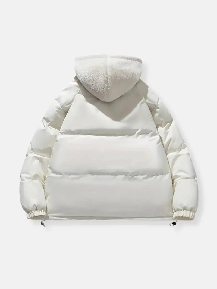 Hooded Quilted Winter Jacket with Plush Lining