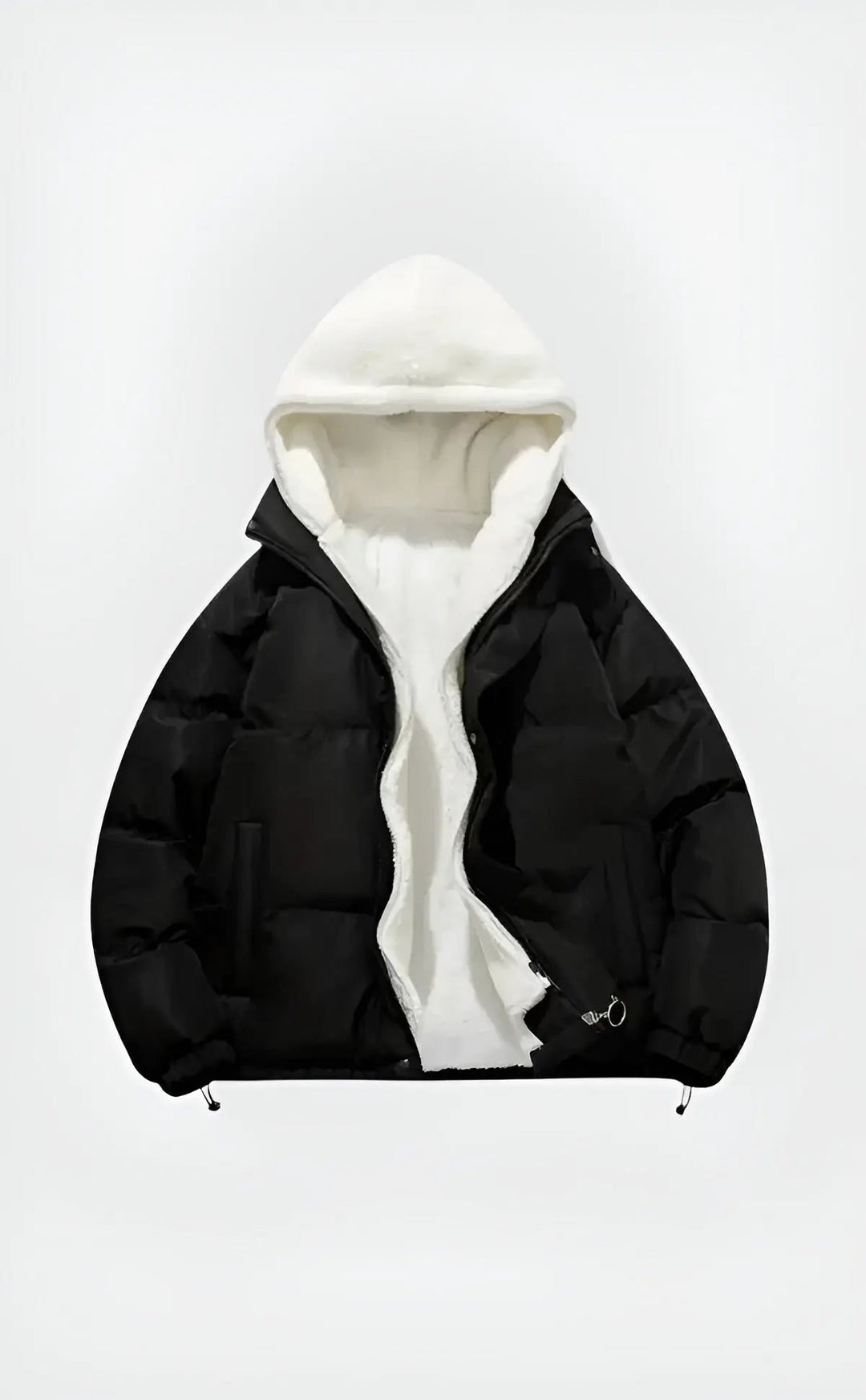 Hooded Quilted Winter Jacket with Plush Lining