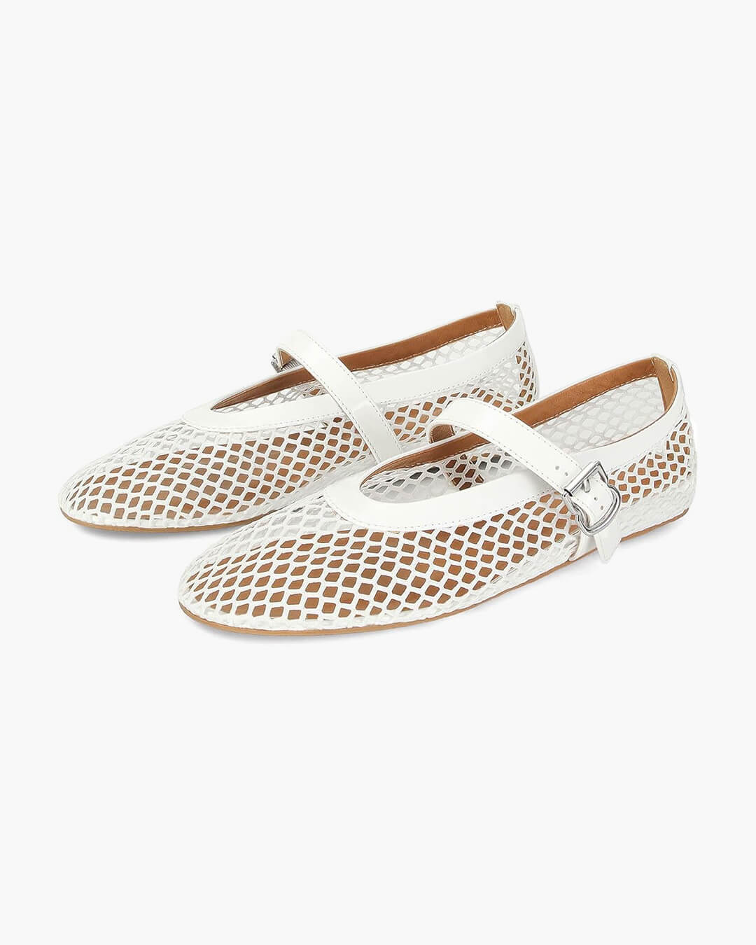 Ballerinas Women - Breathable Mesh Flats with Ankle Strap