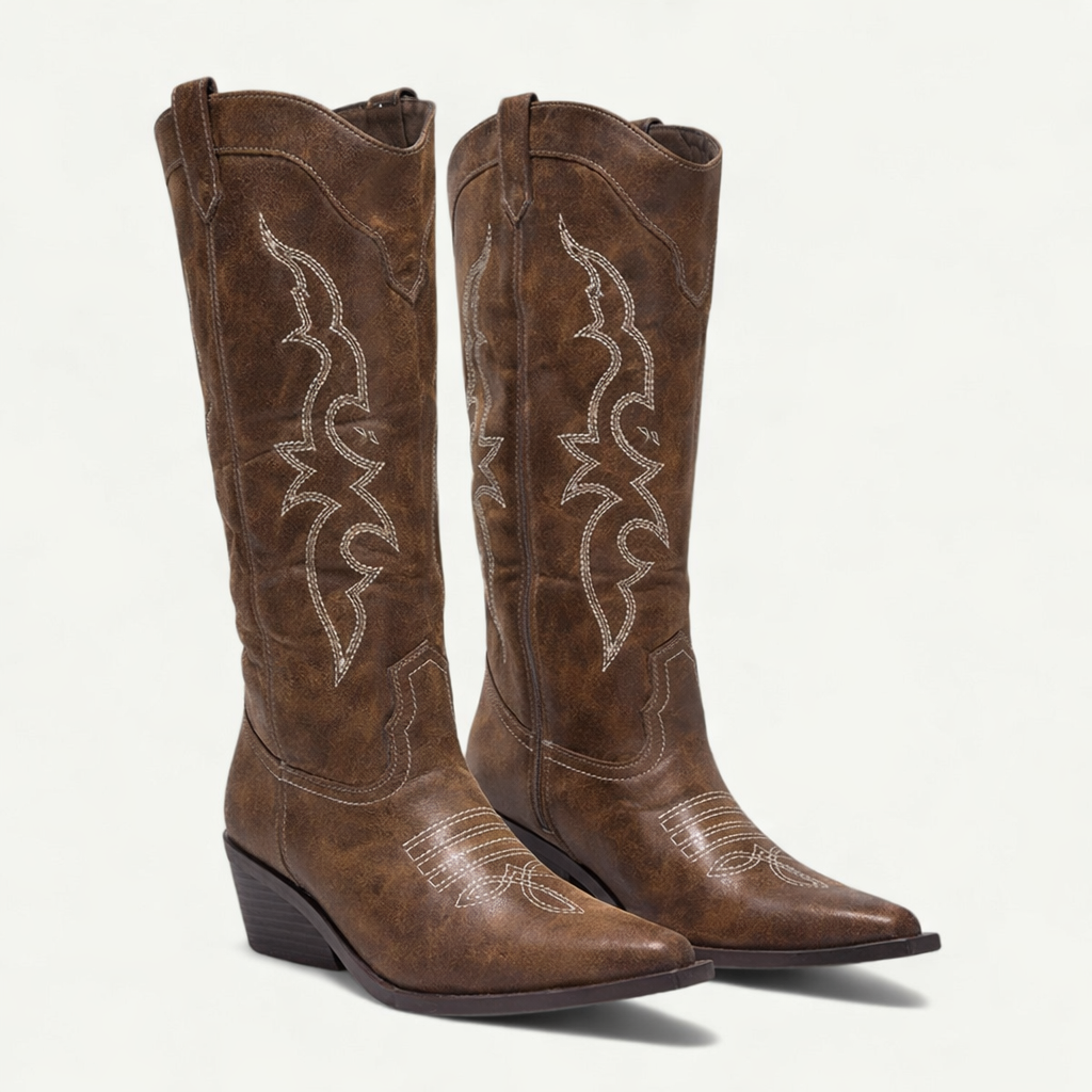 Elena | Stylish Western Pointed-Toe Boots