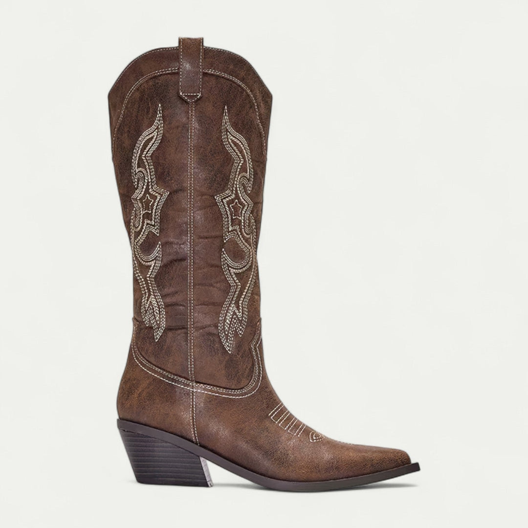 Elena | Stylish Western Pointed-Toe Boots