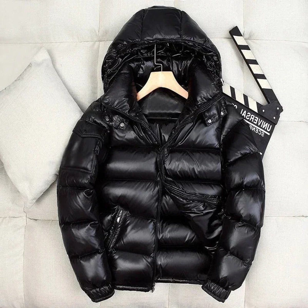 Jacket Men - Quilted Down Jacket with Hood