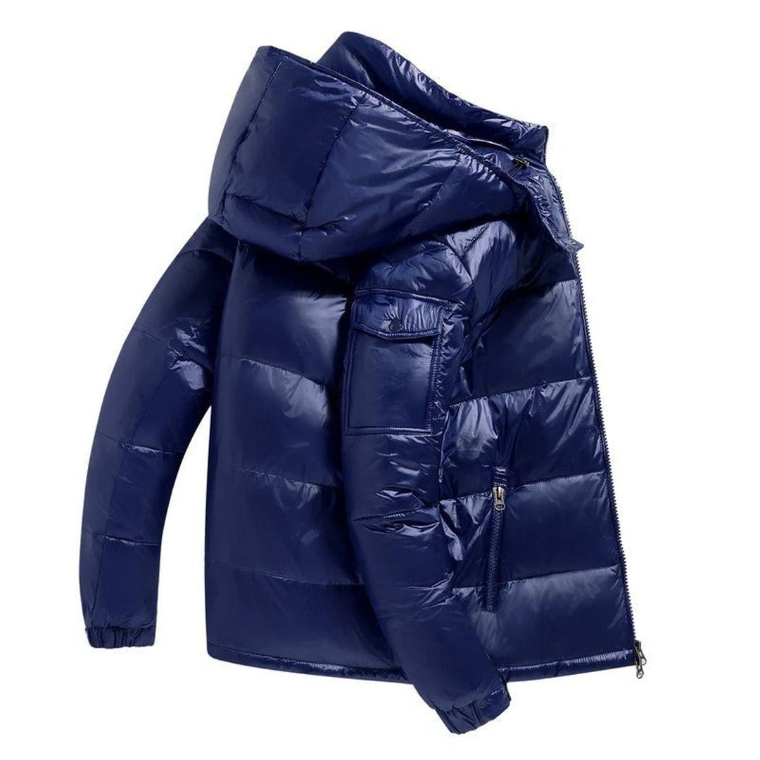 Jacket Men - Quilted Down Jacket with Hood