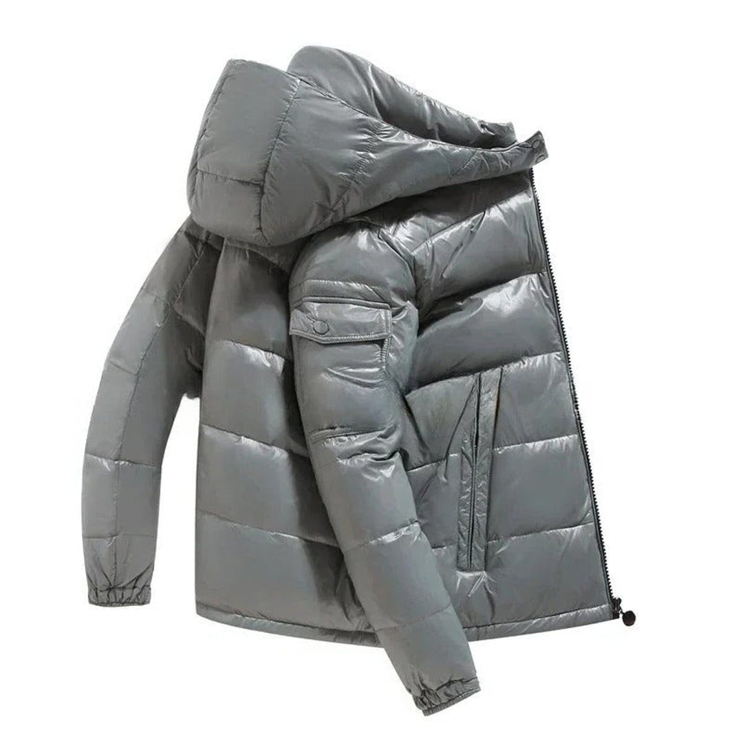 Jacket Men - Quilted Down Jacket with Hood