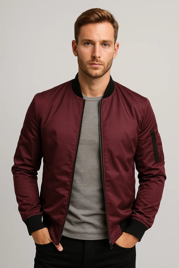 Jacket Men - Transition Bomber Jacket with Zip Detail