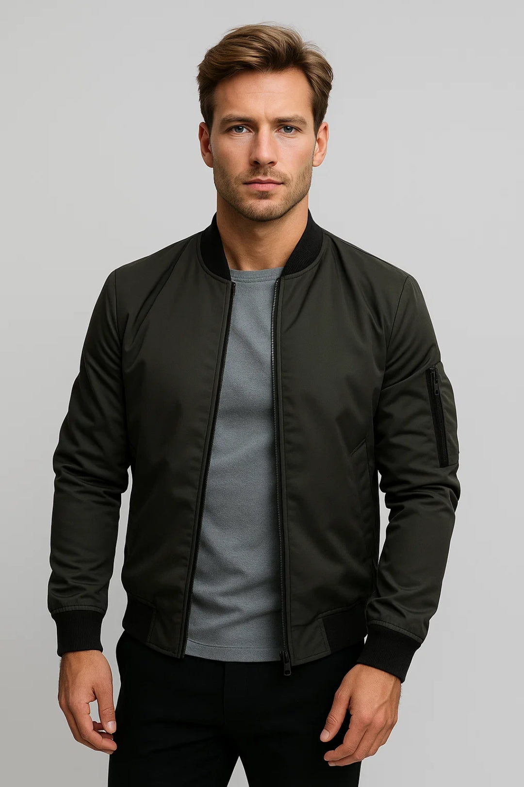 Jacket Men - Transition Bomber Jacket with Zip Detail