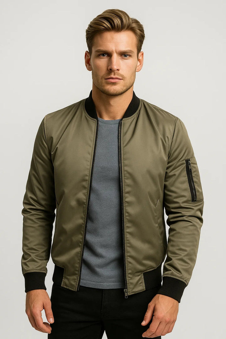 Jacket Men - Transition Bomber Jacket with Zip Detail