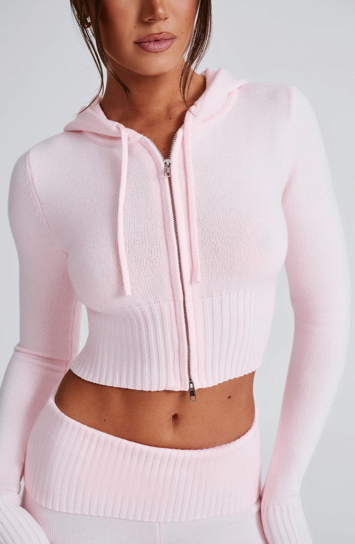 Knit Lounge Co-Ord Set with Zip-Up Hoodie